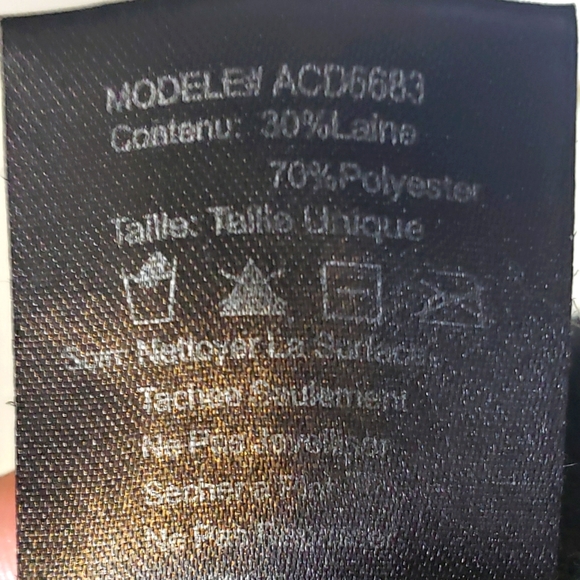 D&Y Black Bowed Cap 30%Wool 70%Poyester Elastic Back Fall Winter Woman - Picture 8 of 8